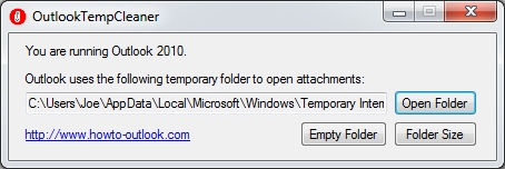 Outlook Temp Cleaner