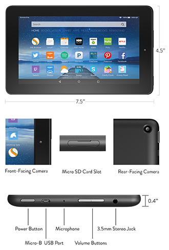 Amazon Fire 7 Tablet Features