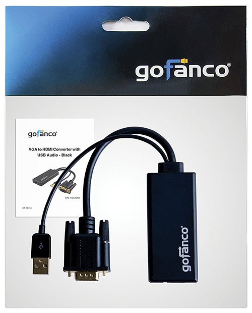 goFanco VGA to HDMI Adapter
