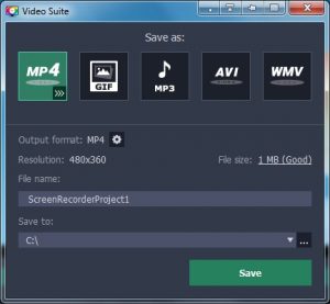 movavi screen recorder 9.5 stopped working after stopping
